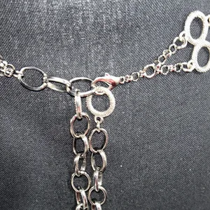 Source Unknown Silver Double-Row Circle Link Chain Belt thumbnail 4