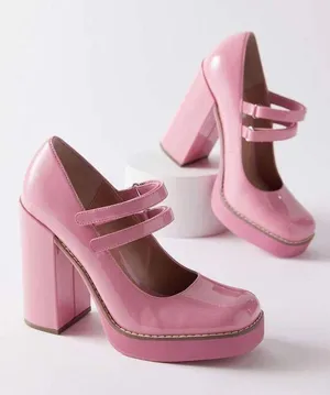 Steve Madden Pink Platform Mary Jane Heels thumbnail 1