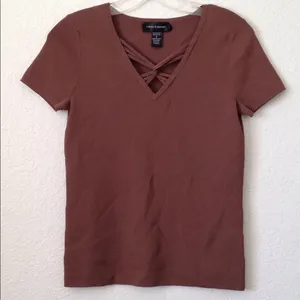 FINAL MARKDOWN Ladies' cable & gauge Brown Top (S) thumbnail 1