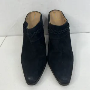 Sam‎ Edelman Size 10 Alison Western Mule in Black Suede Evereve Stacked Heel thumbnail 7