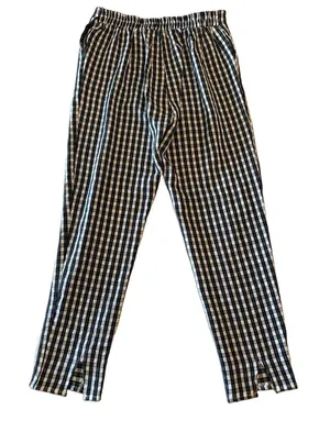 Hayden Los Angeles Black/White Gingham Pants Size Large Elastic Waist Preppy thumbnail 1