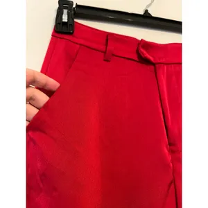 Lulus Modern Approach Red Satin Wide-Leg Pants Size Small thumbnail 6