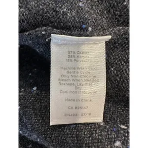 Talbots Sweater Dress Large Gray Speckled Button Cowl Neck Minimalist‎ Career thumbnail 5