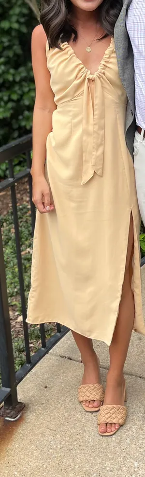 Abercrombie Orange Midi Dress thumbnail 3