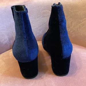 Steve Madden blue velvet booties thumbnail 5