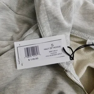 NWT!! WEWOREWHAT Half Zip Hoodie Heathered Gray Sweatshirt Hood Athleisure Small thumbnail 11