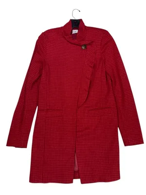-Cabi Celebration Jacket Women’s Size XS Red Houndstooth Print Academia #3546 thumbnail 4