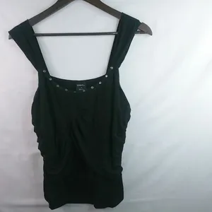 Tribal L Goth Black Studded Swag Tank Top thumbnail 11
