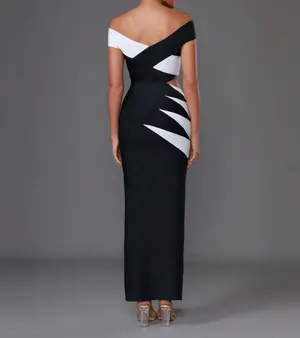 Boutique Black Off-The-Shoulder Maxi Prom/Formal Dress thumbnail 7