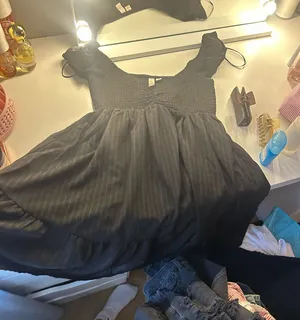 & Other Stories black sun dress thumbnail 1