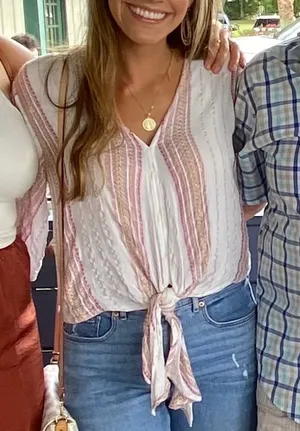 White & Pink Shirt / Blouse thumbnail 2
