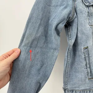 Lucky Brand Tomboy Denim‎ Trucker Jean Jacket Light Blue Wash Women L Pockets thumbnail 2
