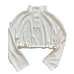 Tinsel Town Cropped Sweatshirt Women’s XS 4 Snap Collar Drawstring Adjustable thumbnail 1