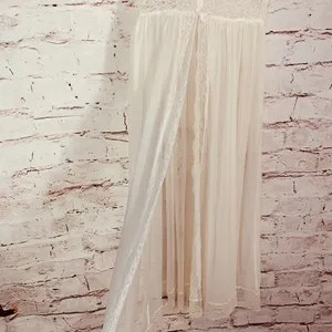 Romantic Design Studio Ivory Lace Sheer Robe Peignoir Small Medium Cottagecore thumbnail 4