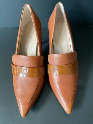 Banana Republic Leather Madison 12 Hour Loafer Pumps Tan Size 10 thumbnail 1