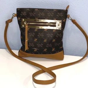 Beverly Hills Polo Club Crossbody Bag Brown‎ Monogram Shoulder Purse Handbag thumbnail 1