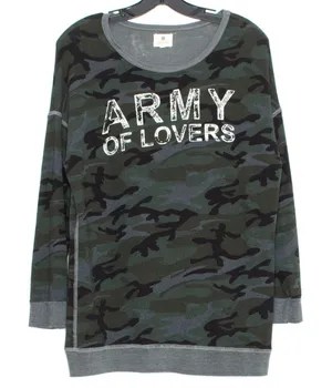 Sundry Camo Military Sweatshirt Army Of Lovers Oversized Athleisure Size 1 Small thumbnail 1