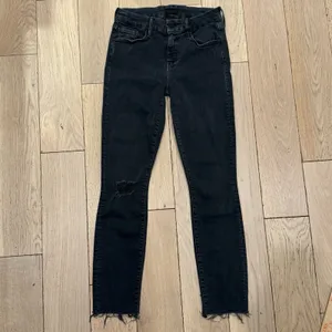 Mother Jeans The Looker Sz 24 Faded Black Wash‎ Not Guilty Mid Rise Fray Skinny thumbnail 4