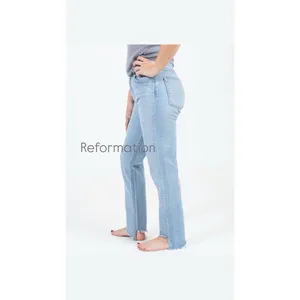 Reformation Step‎ Hem Size 25 Light wash Blue Jeans thumbnail 9