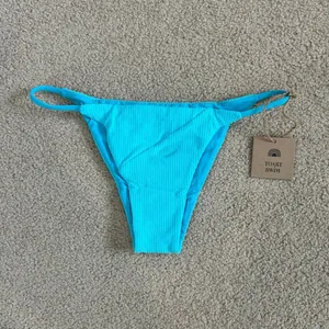 NWT Free People Toast Swim Signature Stitch Bottom in Turquoise Sea Rib Size XS thumbnail 3