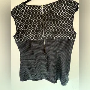 Whimsigoth Mixed Media Ann Taylor Polka Dot Sleeveless Blouse Women’s Size Small thumbnail 2