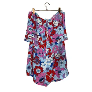 Sugarlips Berry Mix Floral Strapless Romper Size Large Retro Pink Blue White thumbnail 4