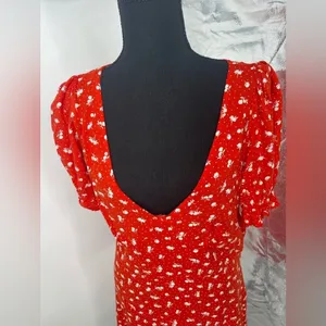 H&M sundress red and white‎ size medium thumbnail 3