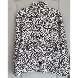 Kinesis Womens‎ Zebra Print Quarter Zip Pullover Mock Neck Active Top Burgundy L thumbnail 11