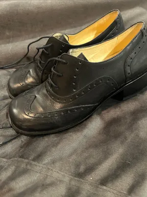John W Shoes Women’s Black Leather Wingtip Oxfords - Classic Lace-Up Dress Shoes thumbnail 3