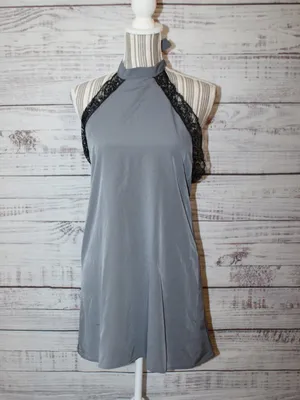 Honey Punch halter neck mini dress Gray Size Xsmall thumbnail 2