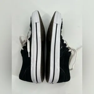 Converse One Star Ox Pro Black & White Suede‎ Skate Shoes Sz 8 thumbnail 4