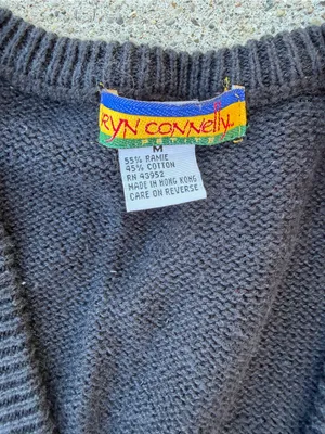 Bryn Connelly Argyle Holiday black sweater vest size Medium Christmas Festive thumbnail 2