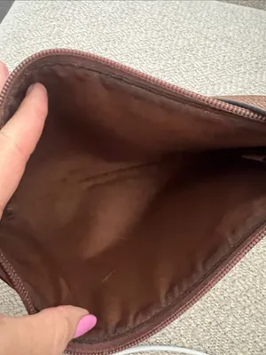 Coach Storypatch Badge pouch Brown Leather Clutch thumbnail 3
