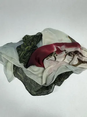 Edward Roth - New York - Hand Paint Silk Scarf - 80"x25". NEW‎ in Bag. thumbnail 14
