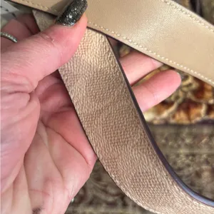 Authentic COACH REVERSIBLE Signature coated /smooth leather belt for any bag thumbnail 4