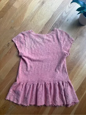 Altar'd State Washed Peach Short Sleeve Peplum Top thumbnail 2