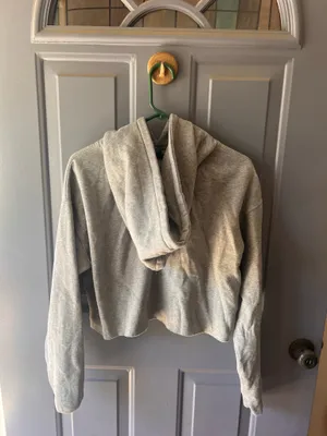 Wild Fable Cropped Hoodie Grey thumbnail 3