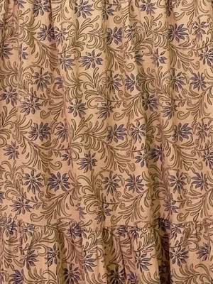 A Loves A Brown Floral Smocked Puff Sleeve Tiered Midi Dress Large Cottagecore thumbnail 7