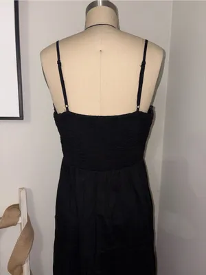 Urban Outfitters Black Cotton Maxi Dress Size Large thumbnail 7