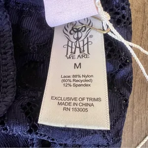HAH Chi Navy Bralette Size Medium SKU#S2480 Blue thumbnail 7