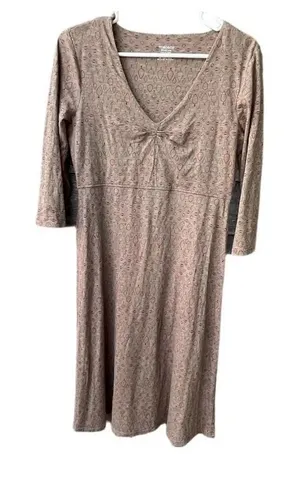 Toad&Co. Size M Rosalinda dress tribal print falcon brown organic outdoors. thumbnail 1