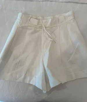 ZARA White Linen Shorts thumbnail 1