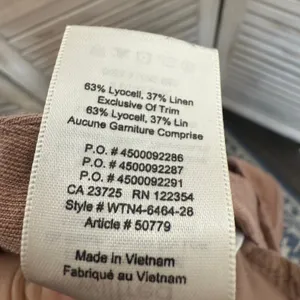 WILFRED ARITZIA Women's 8 Allant Linen Pants Cropped Waist Tie Moroccan Spice thumbnail 11