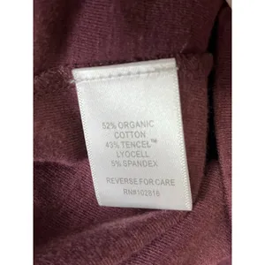 Garnet Hill Boxy Ruffle Detail Tee Small Garnet 3/4 Sleeve Tunic Organic Cotton thumbnail 6