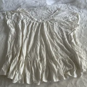 NWT new Free People White Charlie boho peasant blouse size large L thumbnail 3