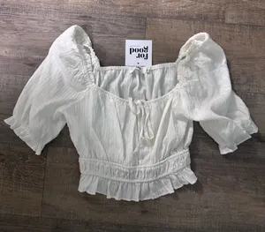 NWT $32 Nectar Clothing • Crop Top • White • Small thumbnail 1