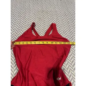 Vintage 90s Dolfin Red One Piece Retro Competition Swimsuit USA See Pics thumbnail 5