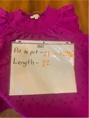 Women's LOFT Eyelet Blouse Size M Pink Magenta thumbnail 4