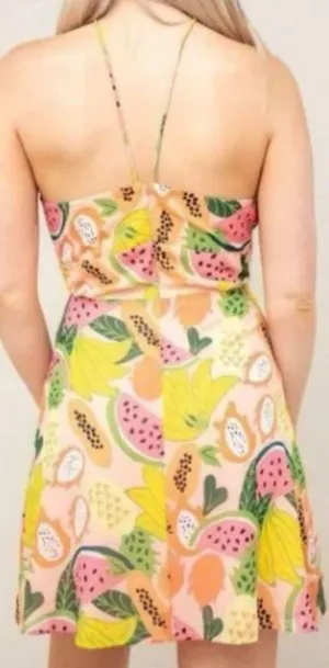 Hutch By Anthropologie Mixed Fruit Halter Dress Size 10 New thumbnail 2