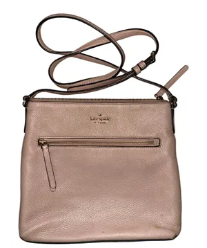 Kate Spade New York Jackson Street Beige Tan Nude Pebbled Leather Crossbody Bag thumbnail 1